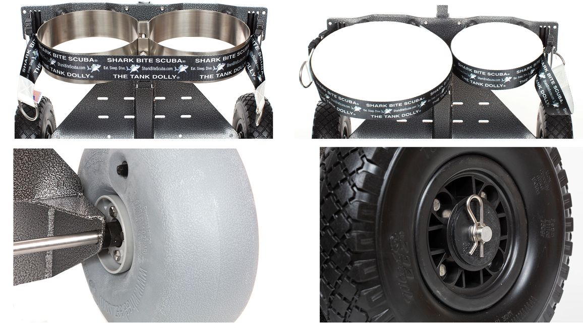 Shark Bite Scuba Tank Dolly, Tank Carrier, Scuba Diving Shark Bite